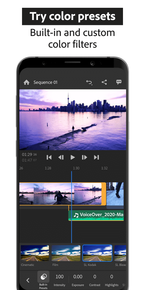 Schermata Adobe Premiere Rush: Video 0