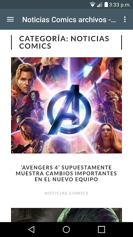 Schermata Noticias Anime 1