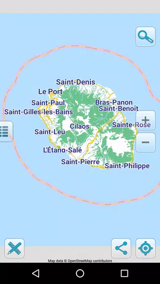 Map of Reunion offline Tangkapan skrin 0