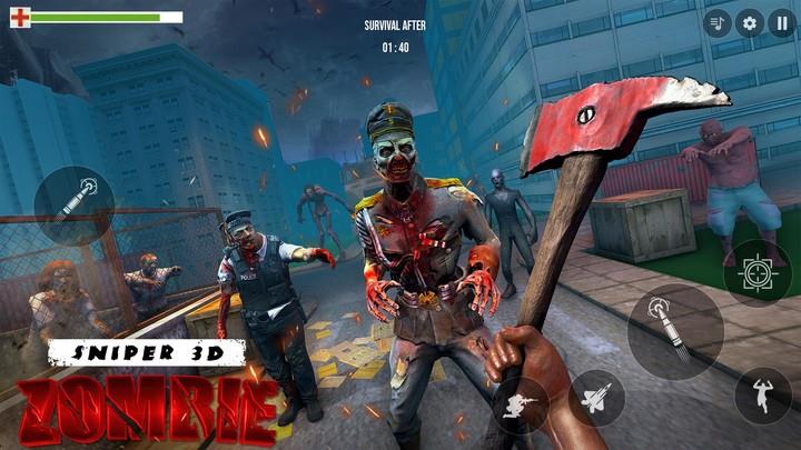 Sniper 3D Zombie: War Shooting Schermafbeelding 3