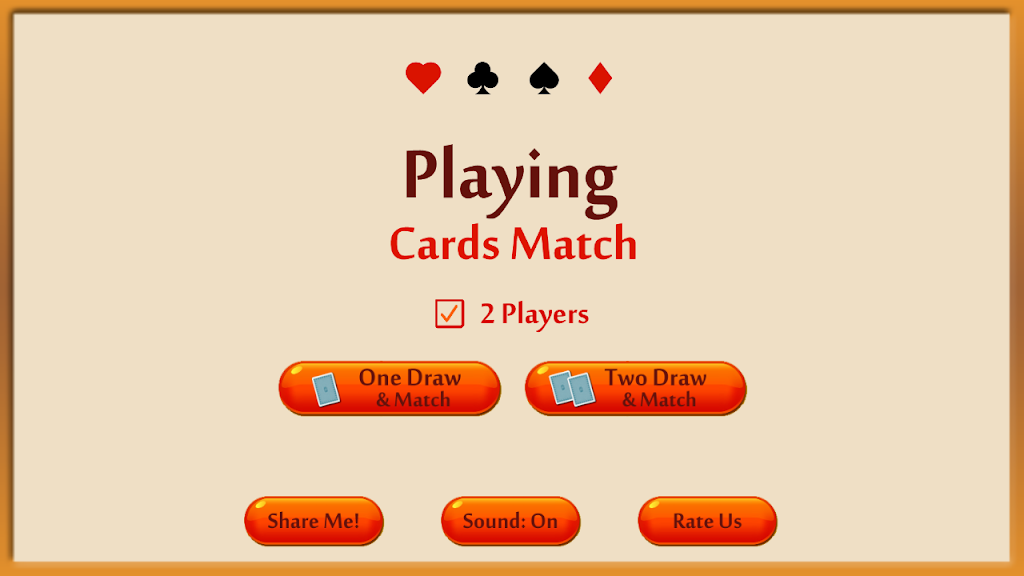 Playing Cards Matching Game - Memory booster game Schermafbeelding 0