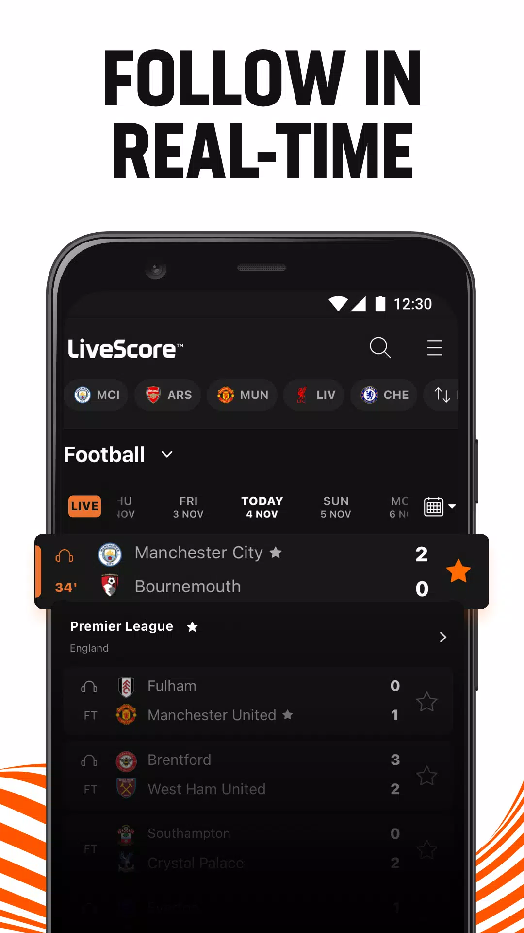 LiveScore: Live Sports Scores 螢幕截圖 3