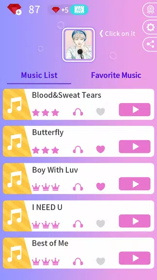 Kpop Music Game - Dream Tiles Screenshot 0