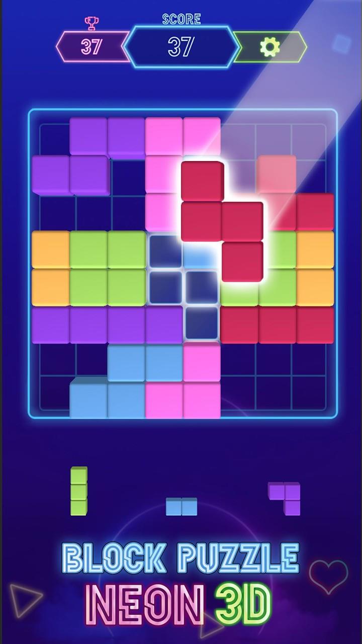 Block Neon 3D : Disco Puzzle Tangkapan skrin 3