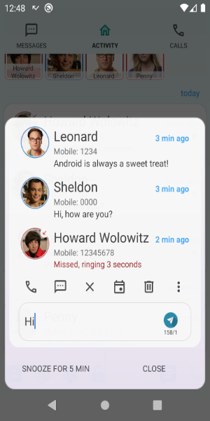 Smart Notify - Dialer & SMS Captura de tela 1