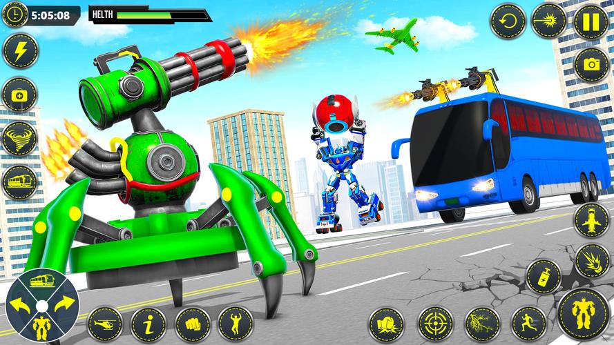 School Bus Robot Car Game Скриншот 3