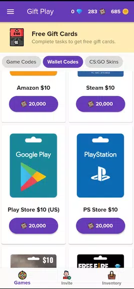 Gift Play - Earn Game Codes 스크린샷 2