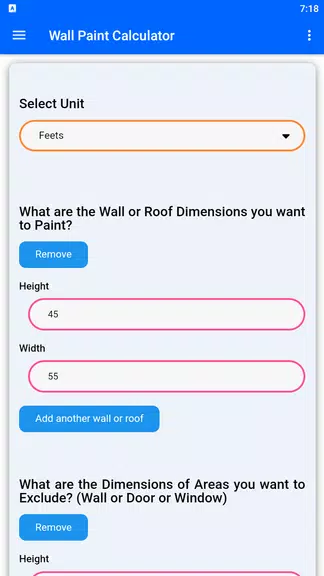 Wall Paint Calculator Screenshot 0