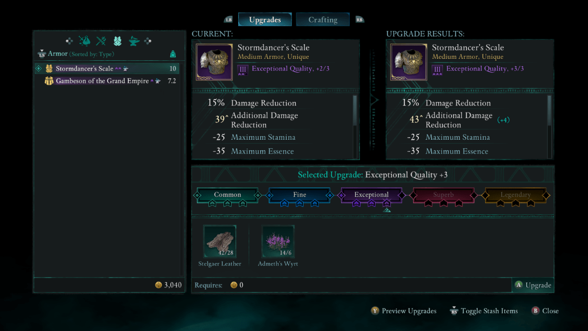 Image showing Unique and Standard gear comparison