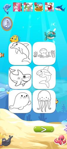 Baby Shark Coloring Book স্ক্রিনশট 1