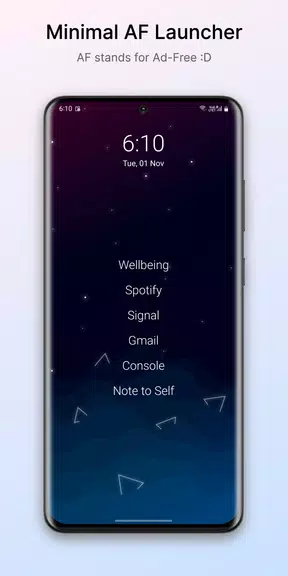 Olauncher. Minimal AF Launcher 螢幕截圖 0