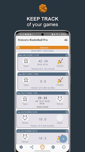 Statastic Basketball Tracker Ekran Görüntüsü 2