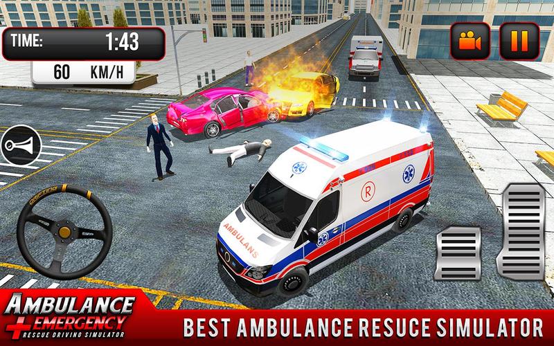 911 Ambulance City Rescue Game ภาพหน้าจอ 2