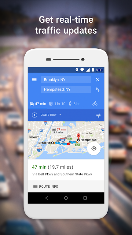 Google Maps Go - 路線、路況及大眾運輸 螢幕截圖 1