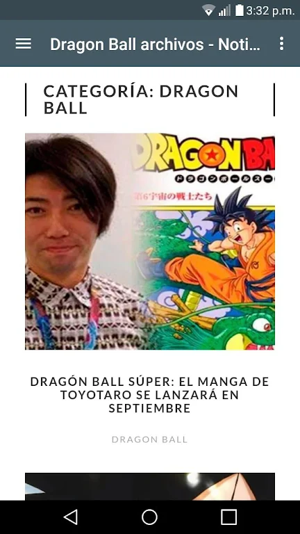Schermata Noticias Anime 3