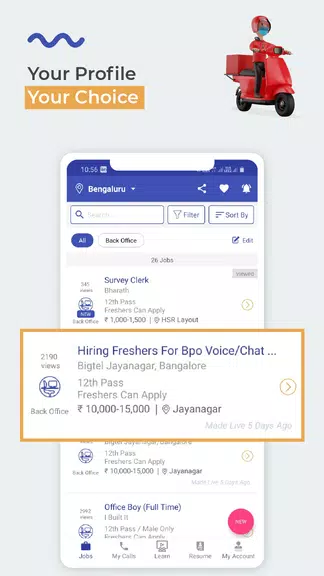 WorkIndia Job Search App Captura de tela 3