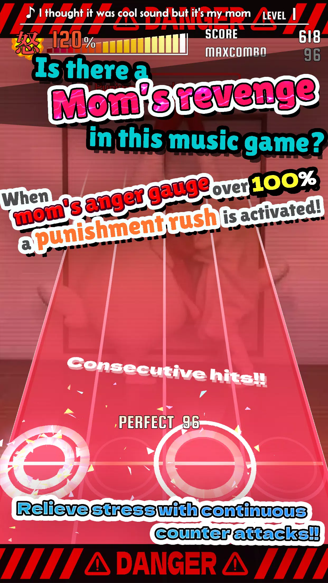 Schermata ChickenMom's rhythm game 1