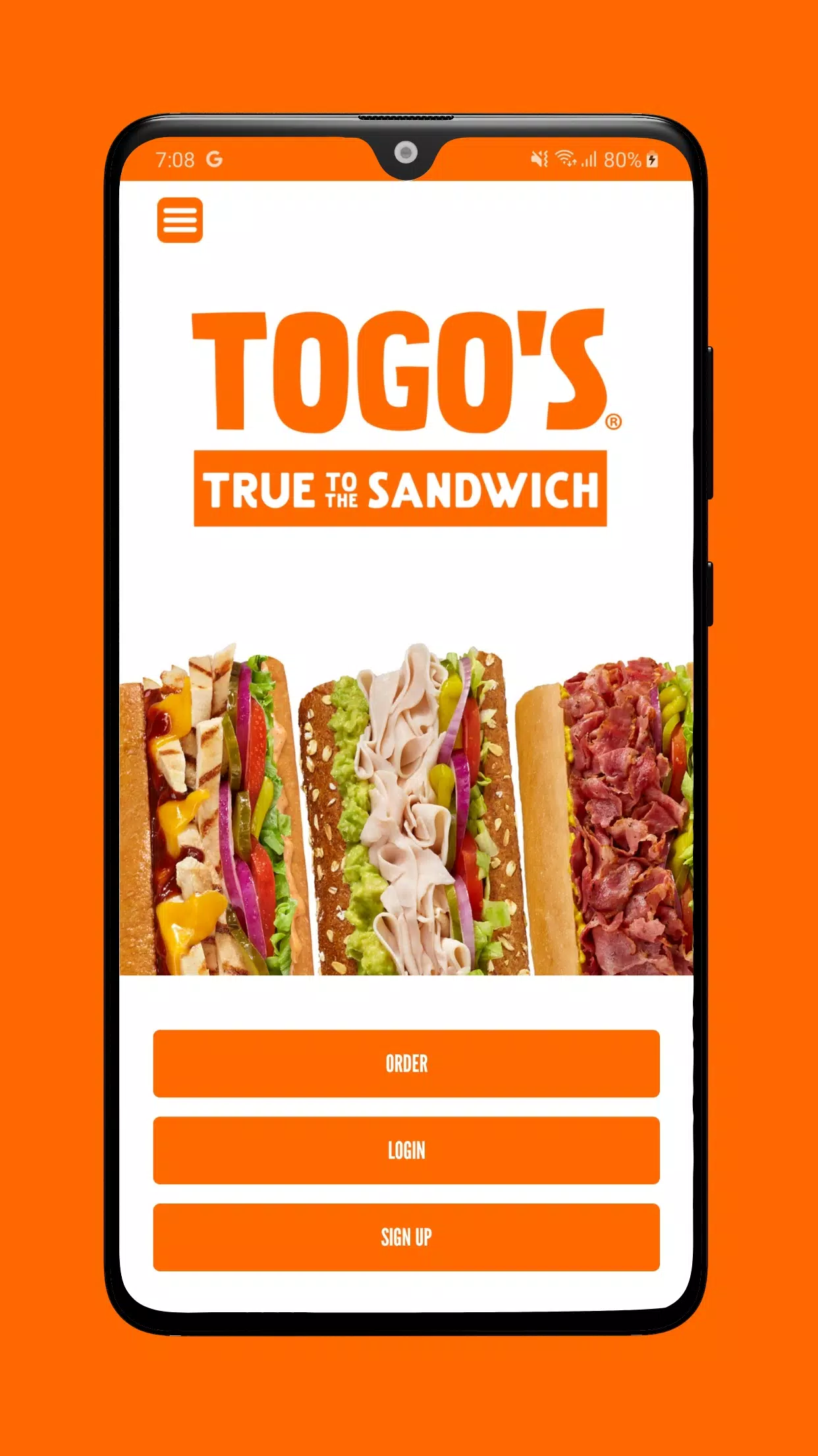 TOGO's Sandwiches Zrzut ekranu 0