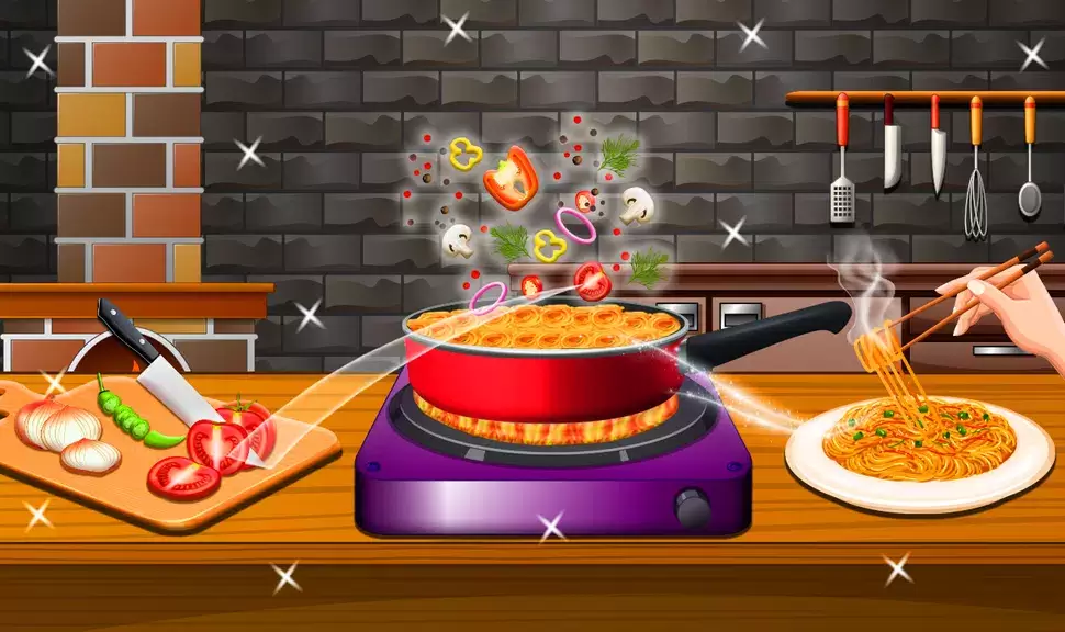 Crispy Noodles Cooking Game 스크린샷 1