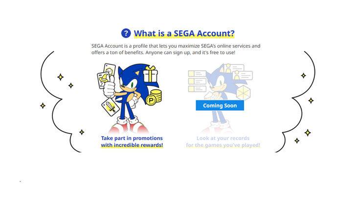 Promotional Image: SEGA Account Benefits