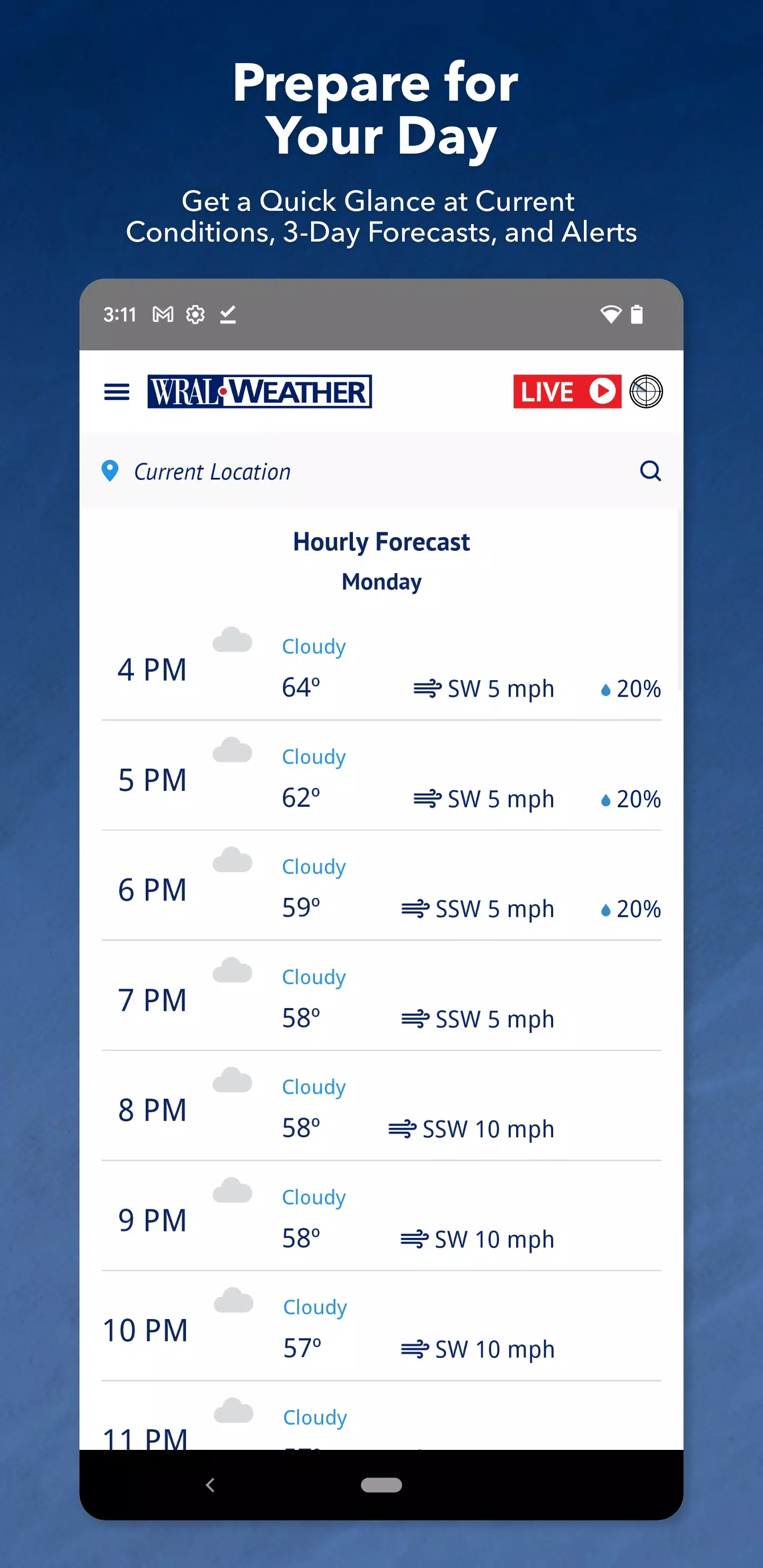 WRAL Weather 螢幕截圖 1
