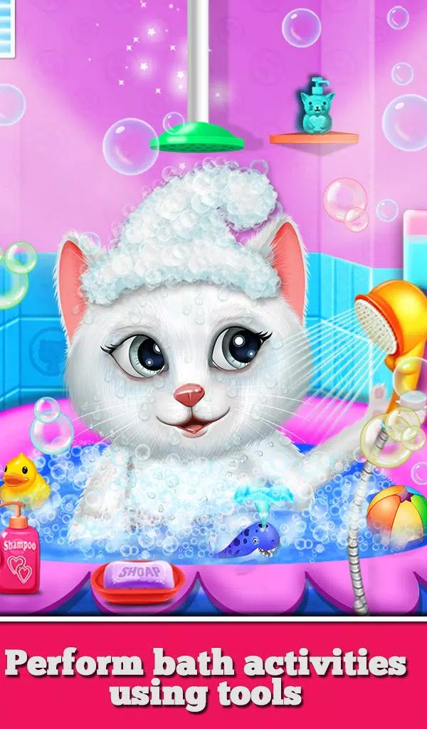 Kitty Nail Salon Daycare Cute Captura de pantalla 1