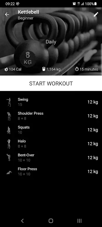 Kettlebell Home Workout 螢幕截圖 2