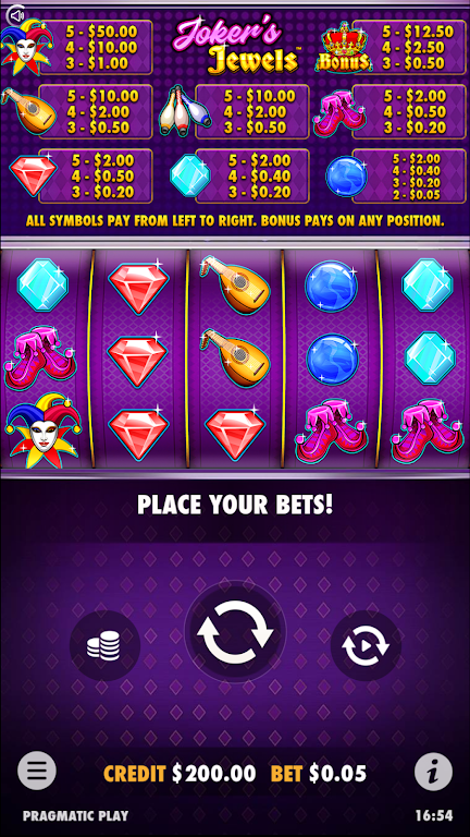 Joker’s Jewels Slot Casino Win Schermafbeelding 2