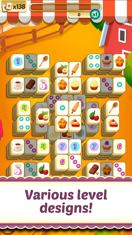 Mahjong Solitaire Cupcake Bake 螢幕截圖 2