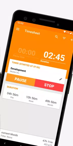 Timesheet - Time Tracker 螢幕截圖 1