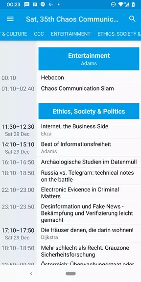 Giggity (schedule viewer) スクリーンショット 3