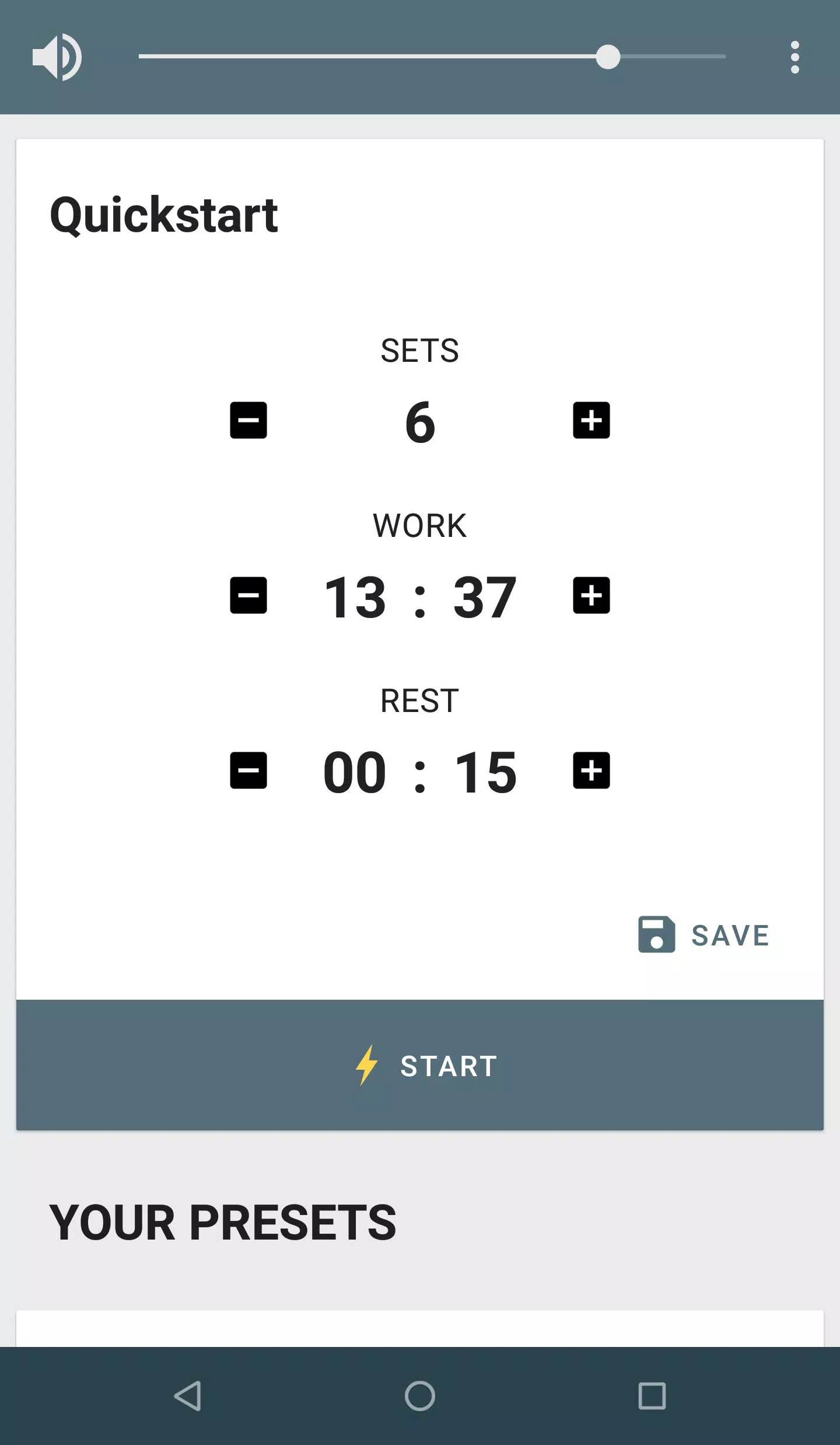 Interval Timer Ekran Görüntüsü 0