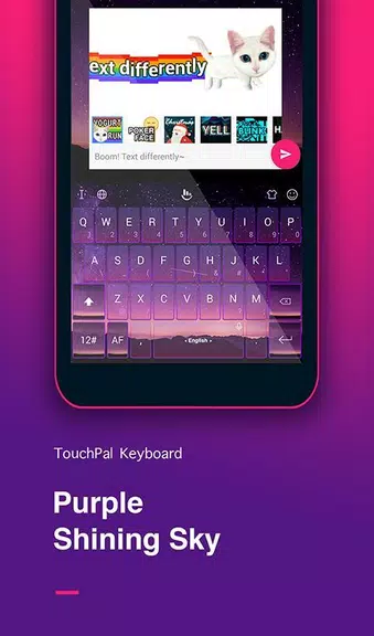 Purple Sky Keyboard Theme Schermafbeelding 0