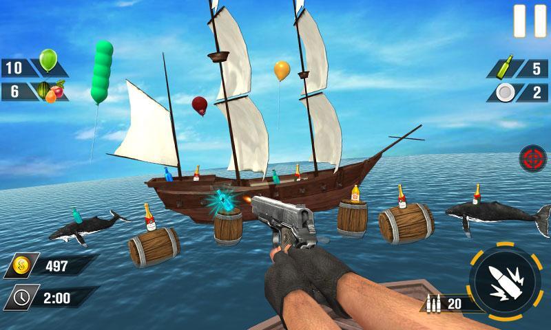 Bottle Gun Shooter Game Schermafbeelding 2