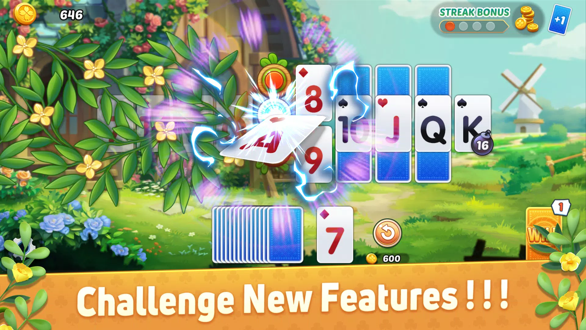 Solitaire Tripeaks Double Fun Captura de tela 1