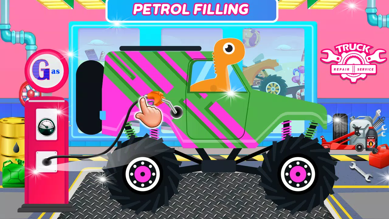 Dinosaurs Trucks Auto Workshop 螢幕截圖 0