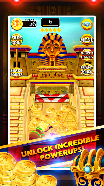 Gold of King Pharaoh Egypt - Coin Party Dozer Captura de pantalla 0