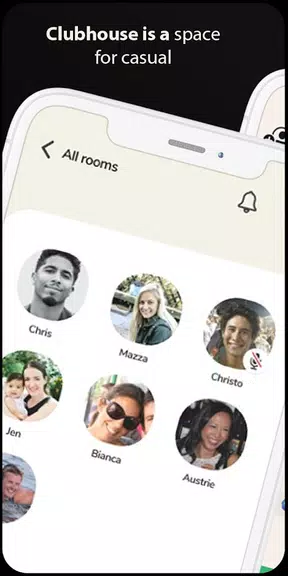 Clubhouse Drop-in audio chat android Guide Capture d'écran 1