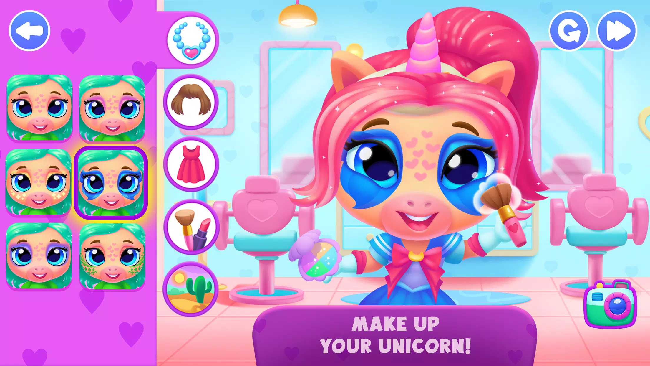 Unicorn Dress up games kids Ảnh chụp màn hình 3