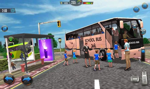 Offroad School Bus Drive Games Zrzut ekranu 0