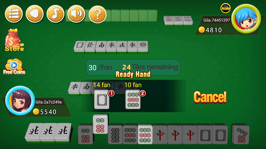 Mahjong 2P: competition スクリーンショット 2