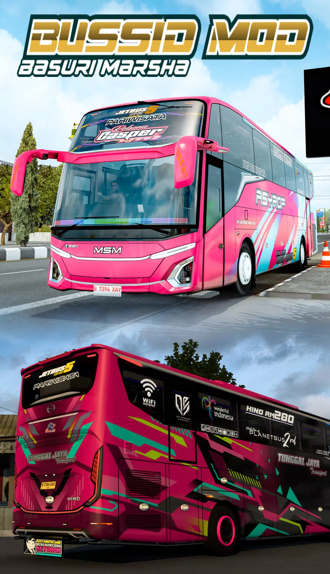 Bussid Mod Basuri Marsha ภาพหน้าจอ 1