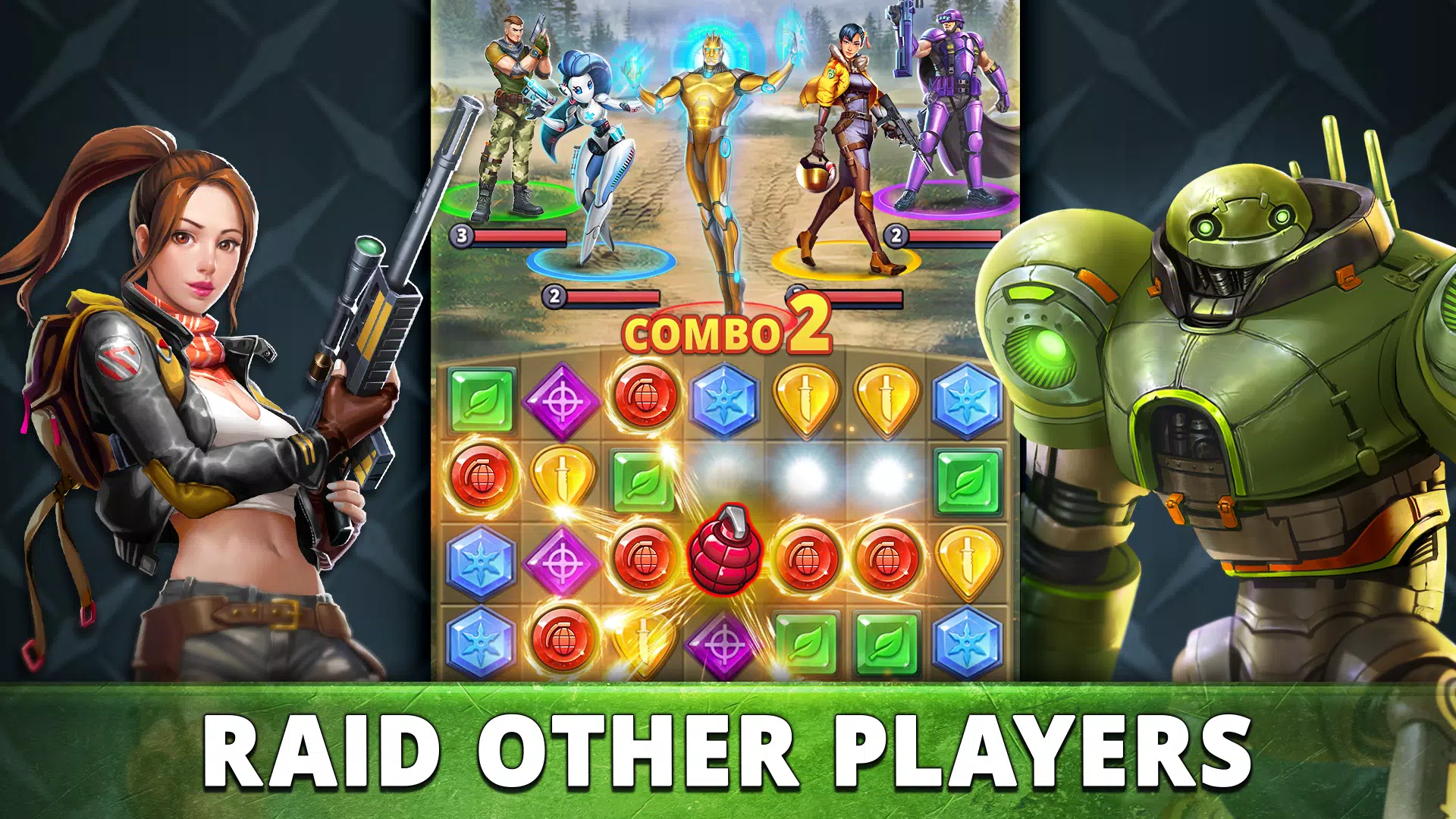 Puzzle Combat: Match-3 RPG Schermafbeelding 1