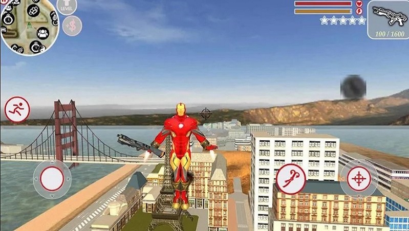 Iron Rope Hero War - Superhero Screenshot 1