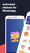 GIF stickers for WhatsApp ภาพหน้าจอ 0