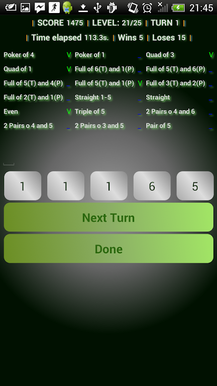 Doms roll dice poker game free Zrzut ekranu 3