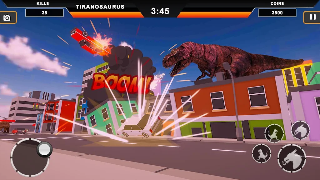 Dinosaur Rampage: Dino City Rampage Simulator Captura de pantalla 0