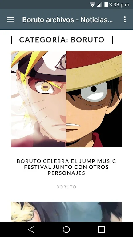 Schermata Noticias Anime 0