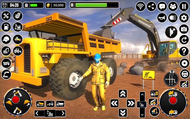 City Heavy Excavator Crane 3D Captura de tela 0