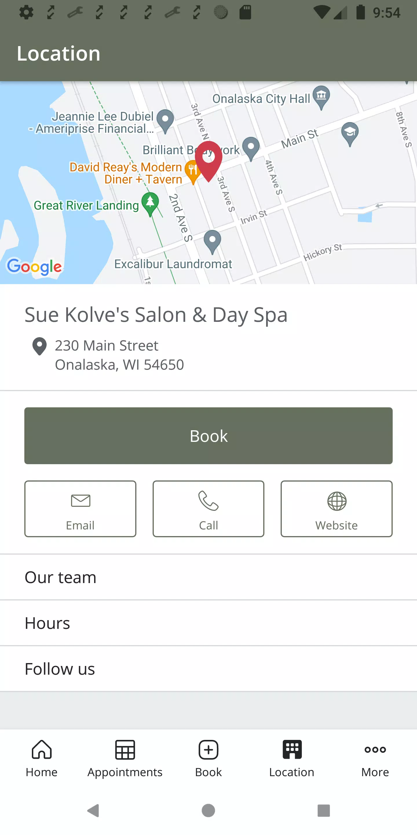 Schermata Sue Kolve’s Salon & Day Spa 3